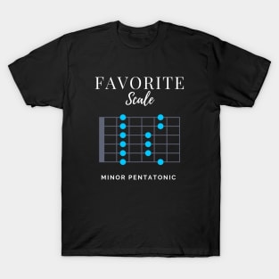 Favorite Scale Minor Pentatonic Dark Theme T-Shirt